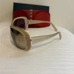 Prada Sunglasses with Beige Frames and Red Case Prada | Accessories | Prada Sunglasses With Beige Frames And  main image 2